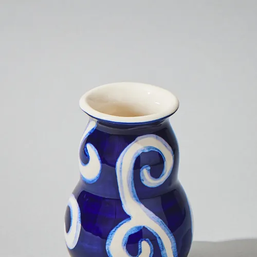 KAHLER(ケーラー)/Tulle Vase ブルー H13 | 青山フラワーマーケット