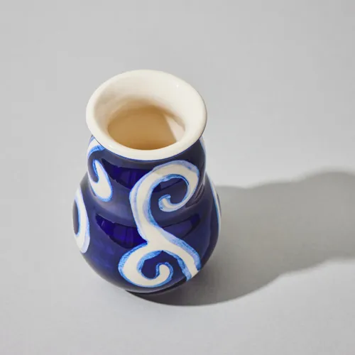 KAHLER(ケーラー)/Tulle Vase ブルー H13 | 青山フラワーマーケット