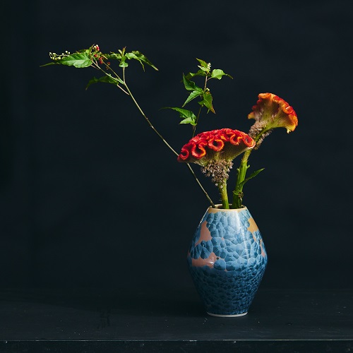 青山フラワーマーケット/花結晶花器 灰青 | 青山フラワー 青山フラワーマーケット/花結晶花器 灰青 | 青山フラワー