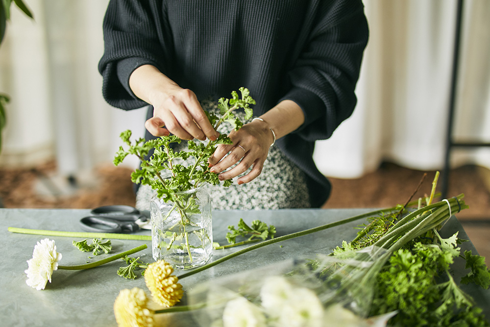 コラム-ONE FLOWER ONE GREEN | ガーベラ×ゼラニウム|花・フラワー