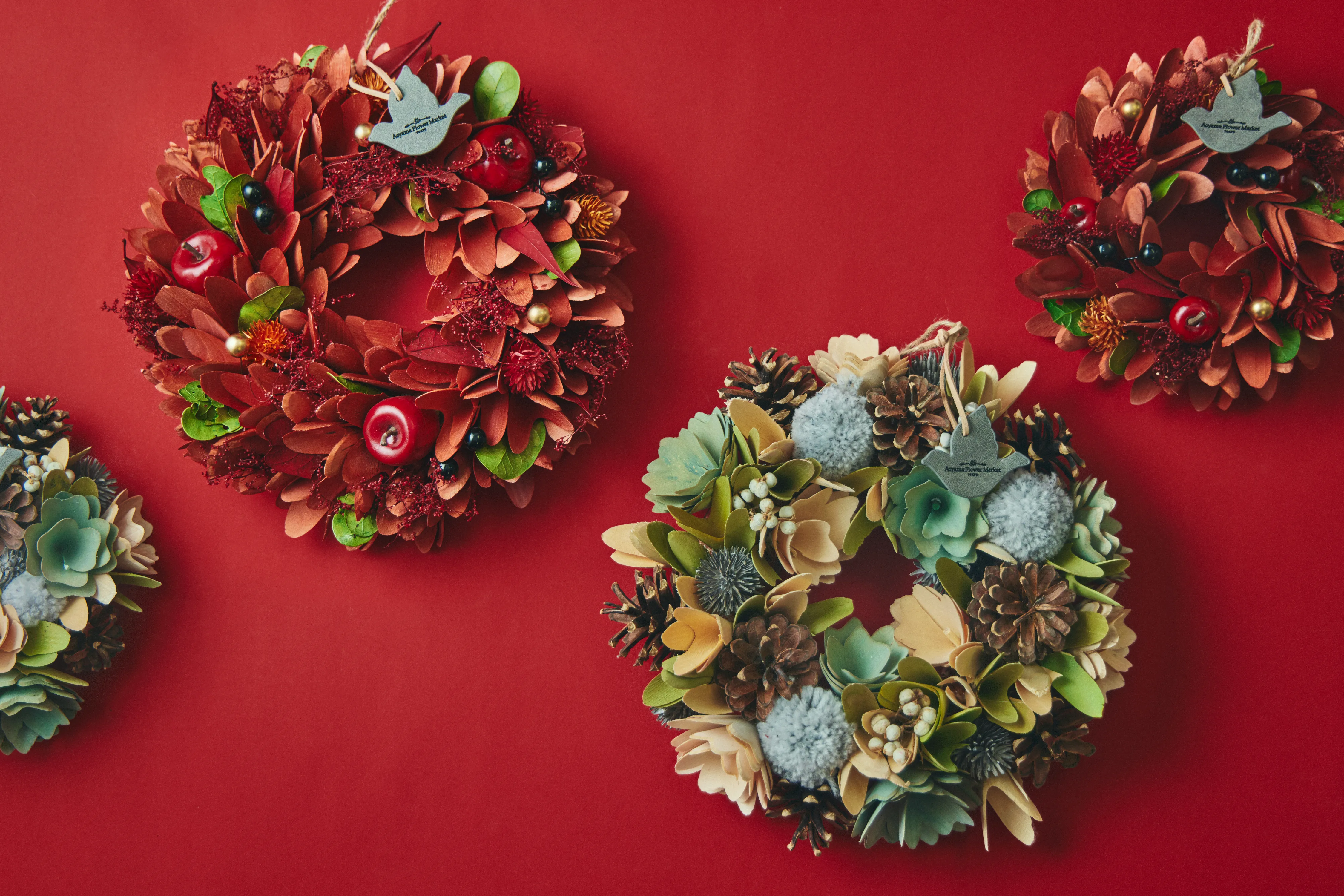 Aoyama Flower Market ドライフラワーリース ドライフラワーリース◇ウェルカムプレート付き◇サマーリース